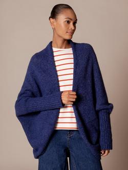 Celtic & Co. Cocoon Wool Rich Cardigan, Blue Ink, Blue Ink