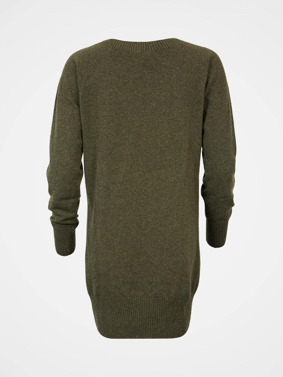 Product image 3 of 4, which shows Celtic & Co. Slouch Pure Wool Jumper Dress, Olive, XS
