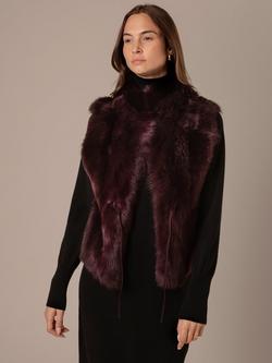 Celtic & Co. Reversible Toascana Sheepskin Gilet, Oxblood - view 2, Oxblood