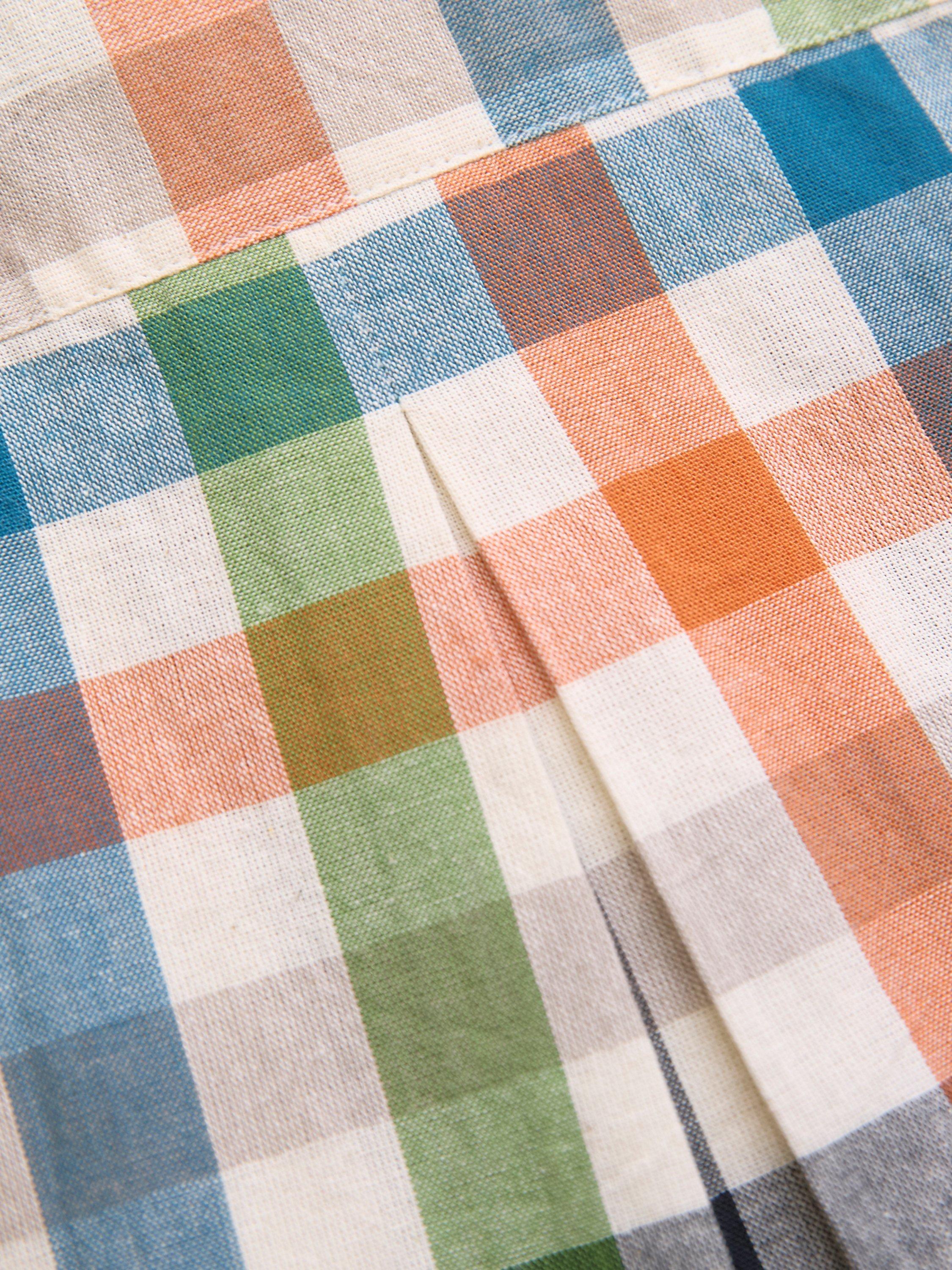 Product image 3 of 7, which shows Celtic & Co. Check Curved Hem Shirt, Multi, 8