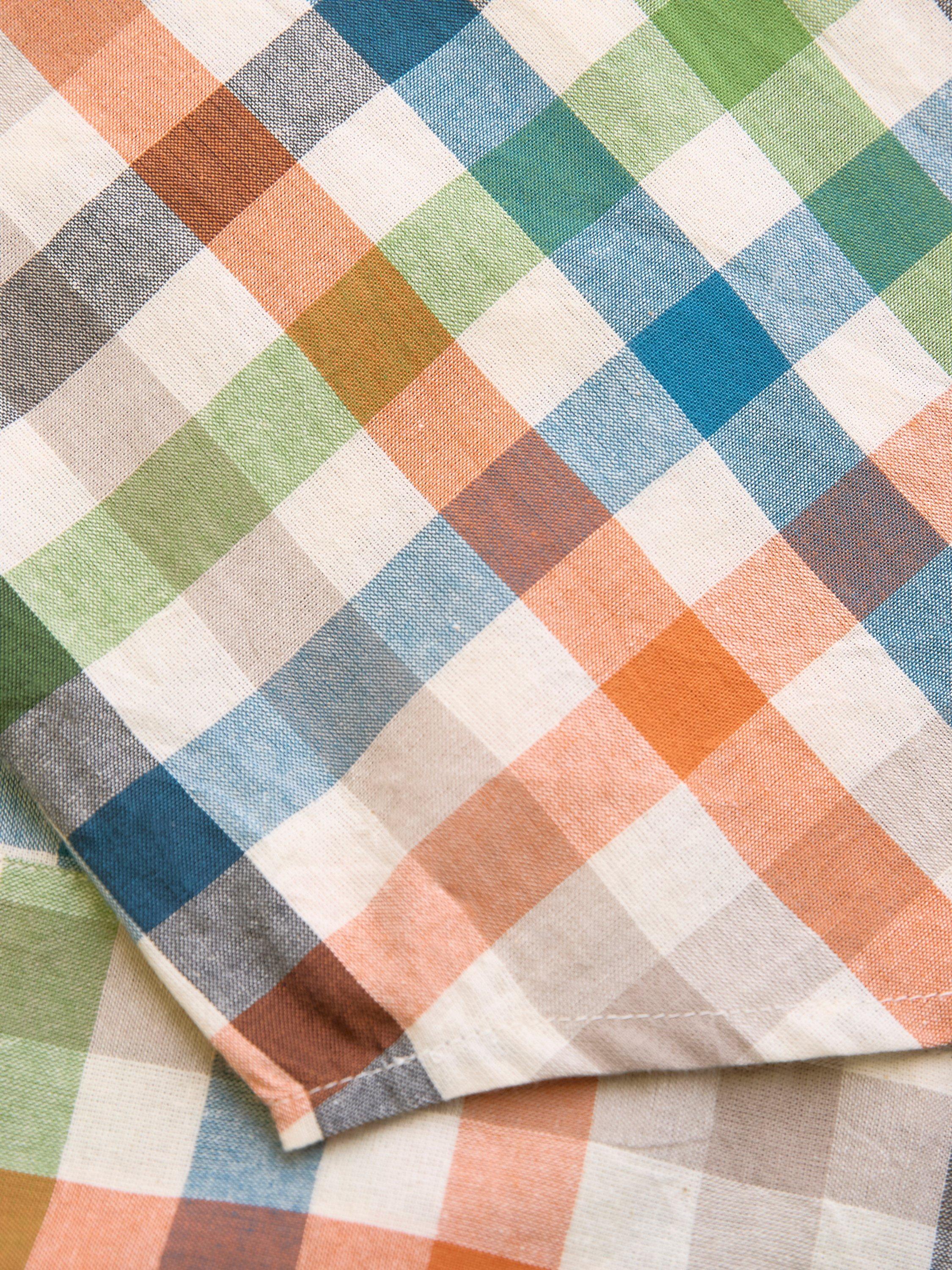 Product image 6 of 7, which shows Celtic & Co. Check Curved Hem Shirt, Multi, 8