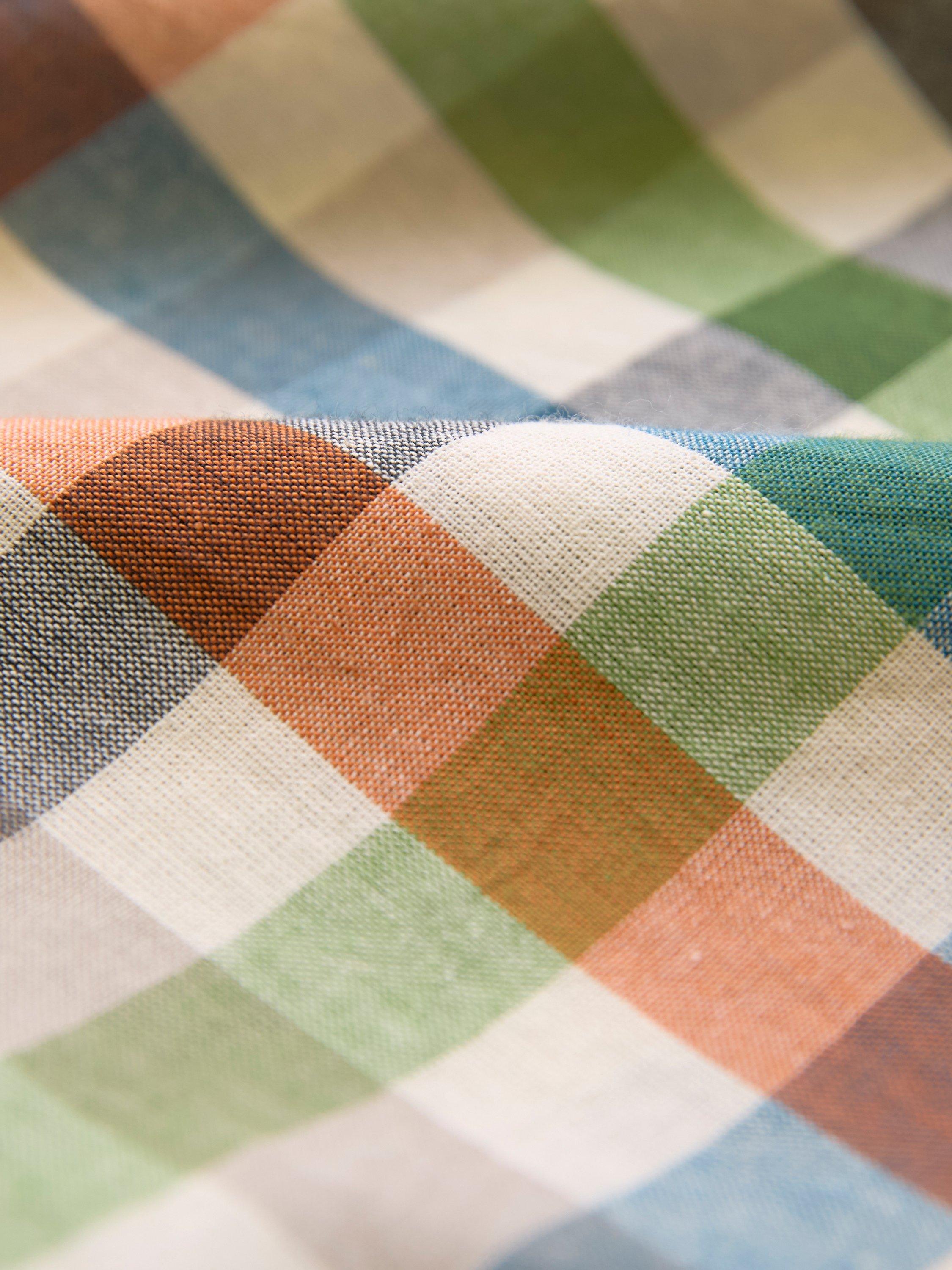 Product image 7 of 7, which shows Celtic & Co. Check Curved Hem Shirt, Multi, 8