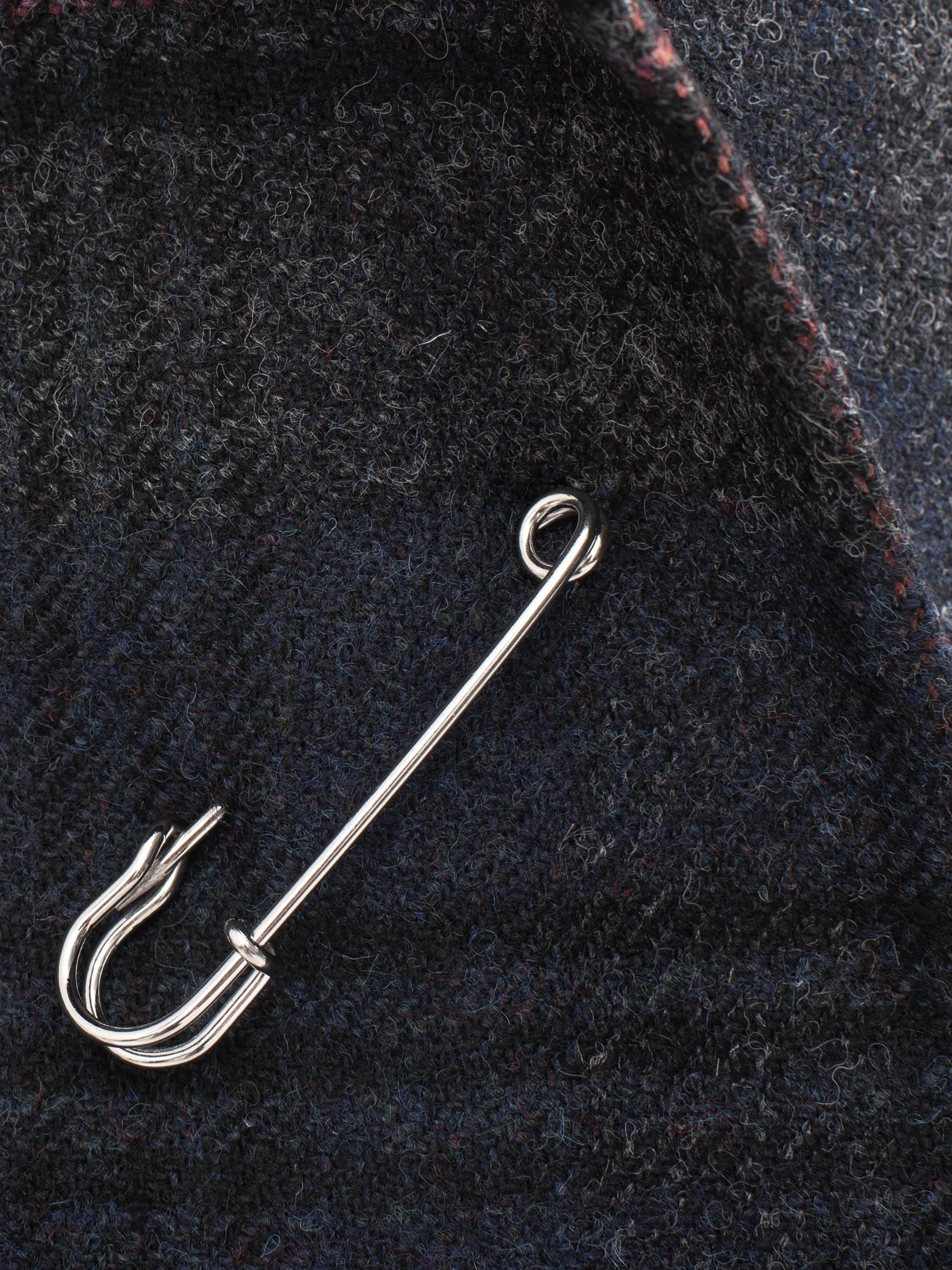 Product image 5 of 6, which shows Celtic & Co. Celt Pure Wool Kilt, Navy Charcoal Tartan, 8