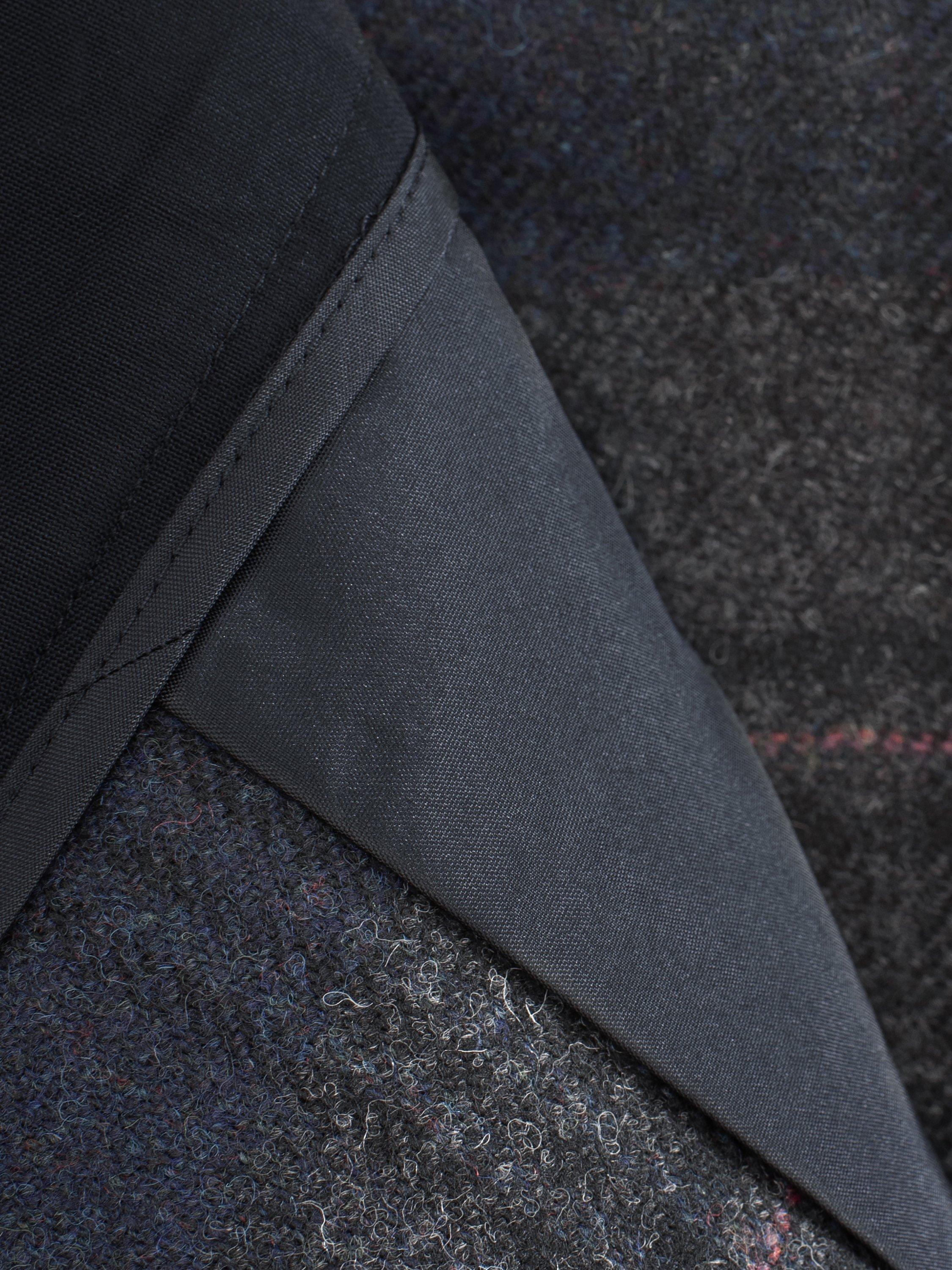 Product image 6 of 6, which shows Celtic & Co. Celt Pure Wool Kilt, Navy Charcoal Tartan, 8