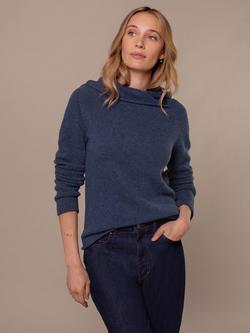 Celtic & Co. Collared Slouch Jumper, Indigo