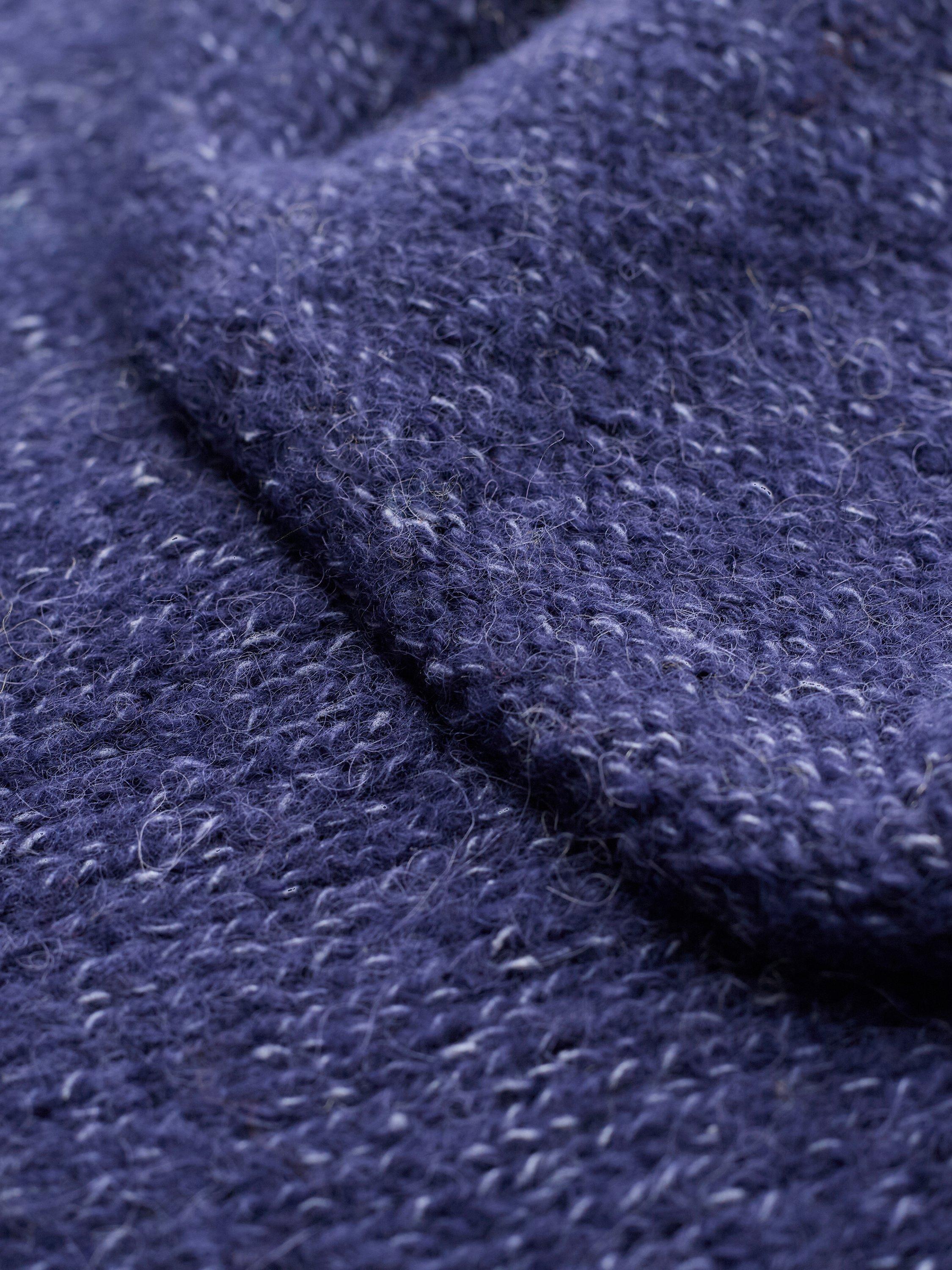 Product image 5 of 5, which shows Celtic & Co. Cowl Neck Wool Blend Jumper with Alpaca, Blue Ink, XS