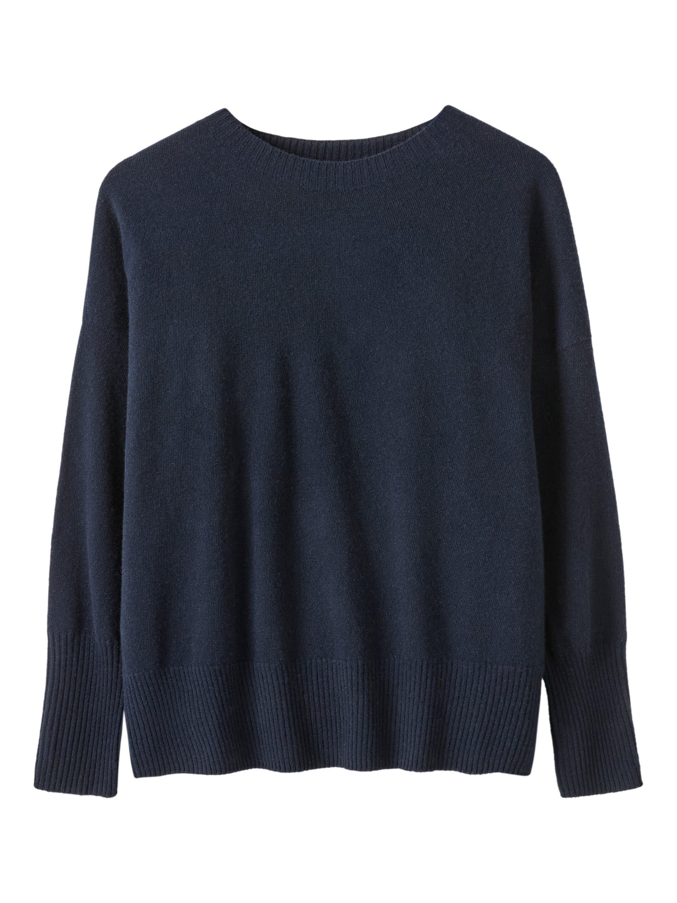 Product image 2 of 3, which shows Celtic & Co. Slouch Pure Wool Jumper, Navy, XS