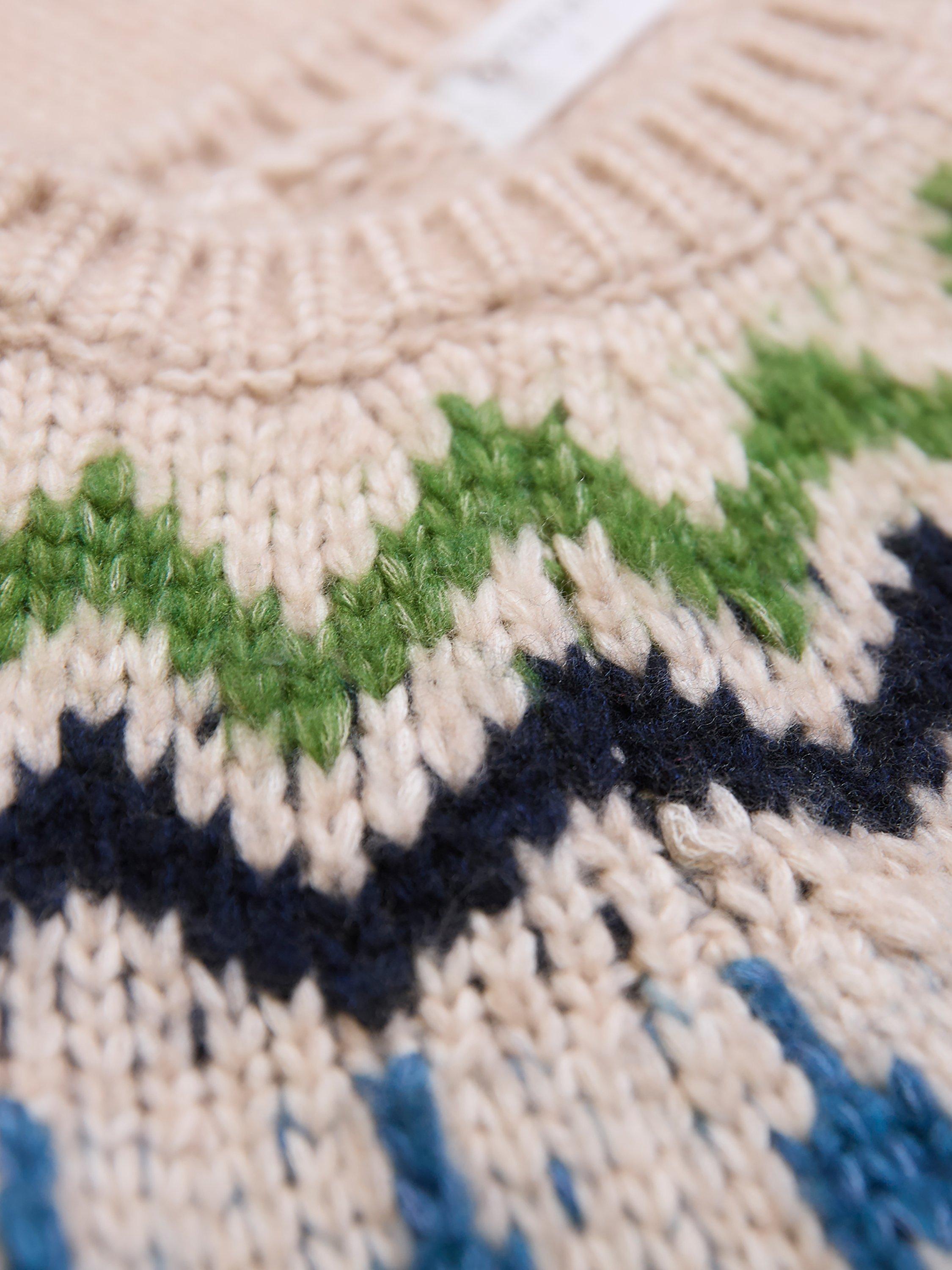 Product image 8 of 8, which shows Celtic & Co. Fair Isle Yoke Wool Blend Jumper, Oatmeal/Multi, XS