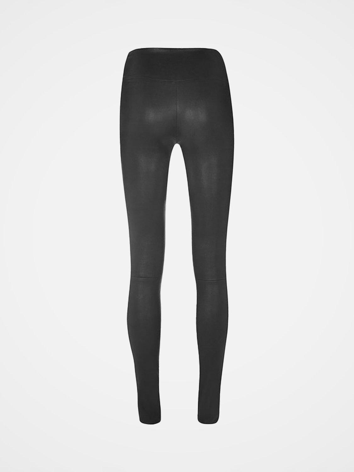Product image 2 of 4, which shows Celtic & Co. Stretch Pure Leather Leggings, Black, 8