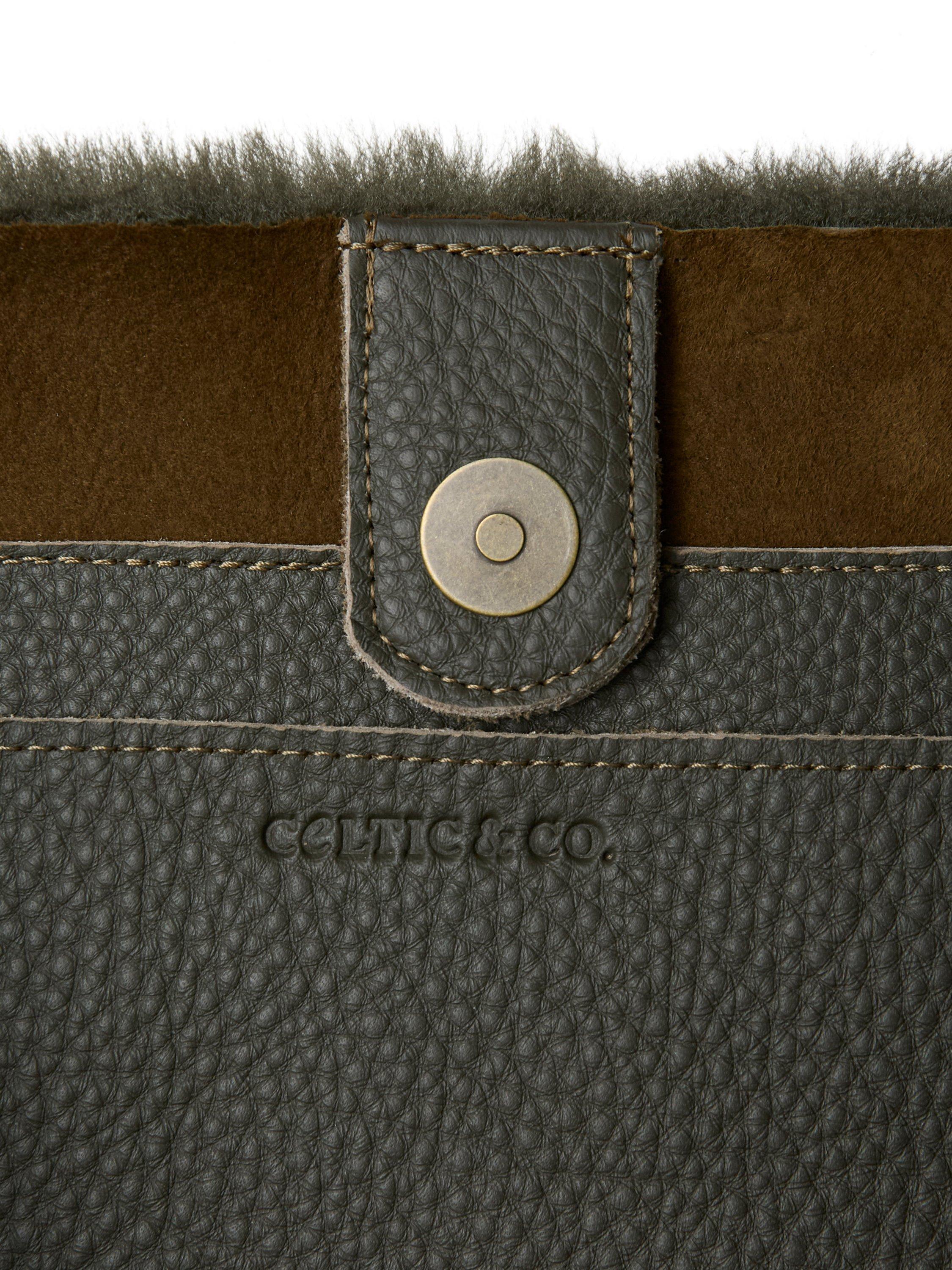 Product image 4 of 8, which shows Celtic & Co. Leather Suede Shopper Bag, Olive, One Size