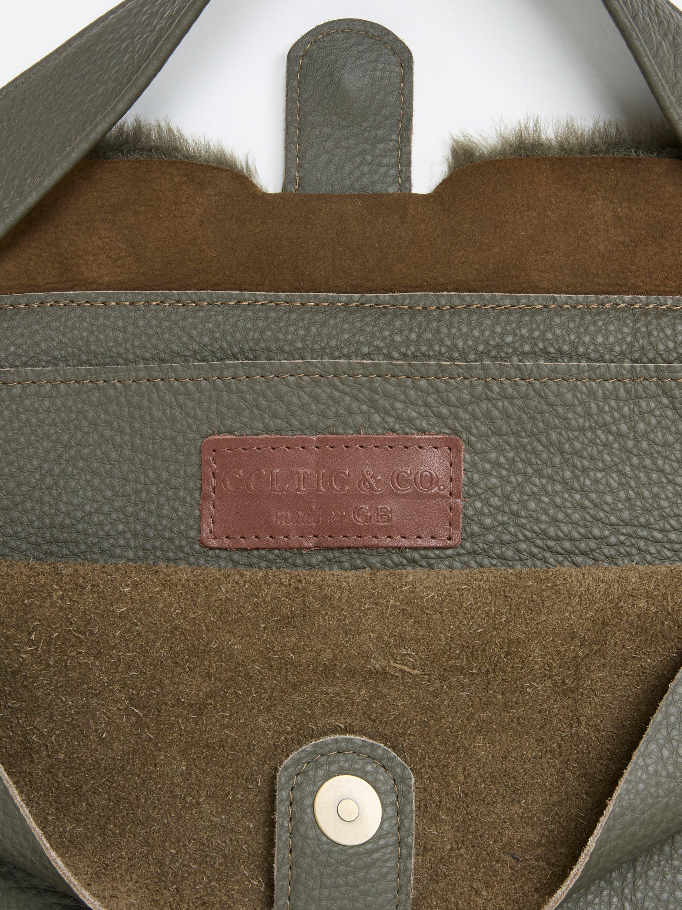 Product image 8 of 8, which shows Celtic & Co. Leather Suede Shopper Bag, Olive, One Size