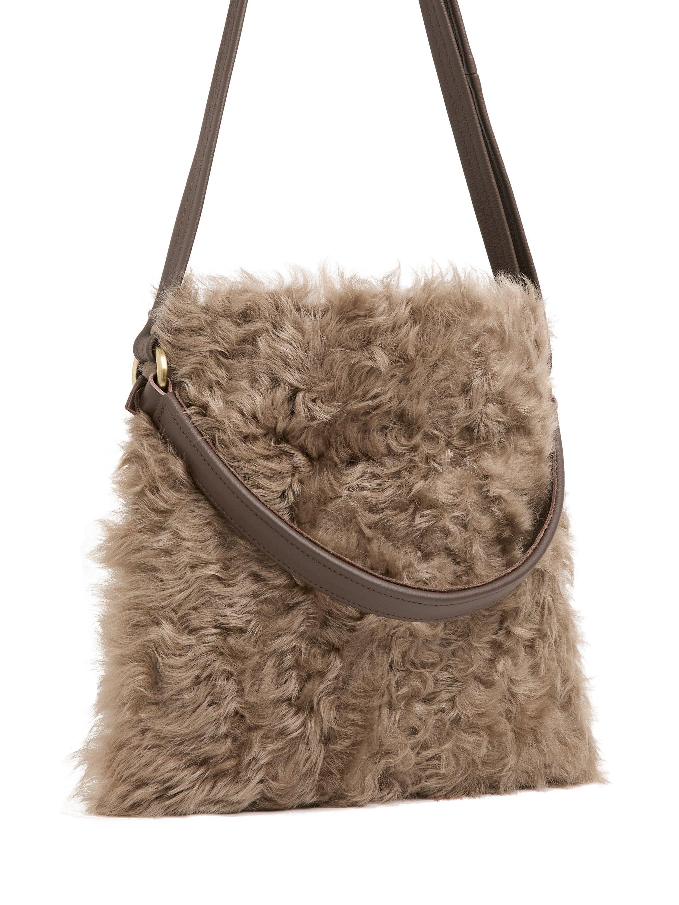 Product image 2 of 5, which shows Celtic & Co. Toscana & Leather Shoulder Bag, Taupe, One Size