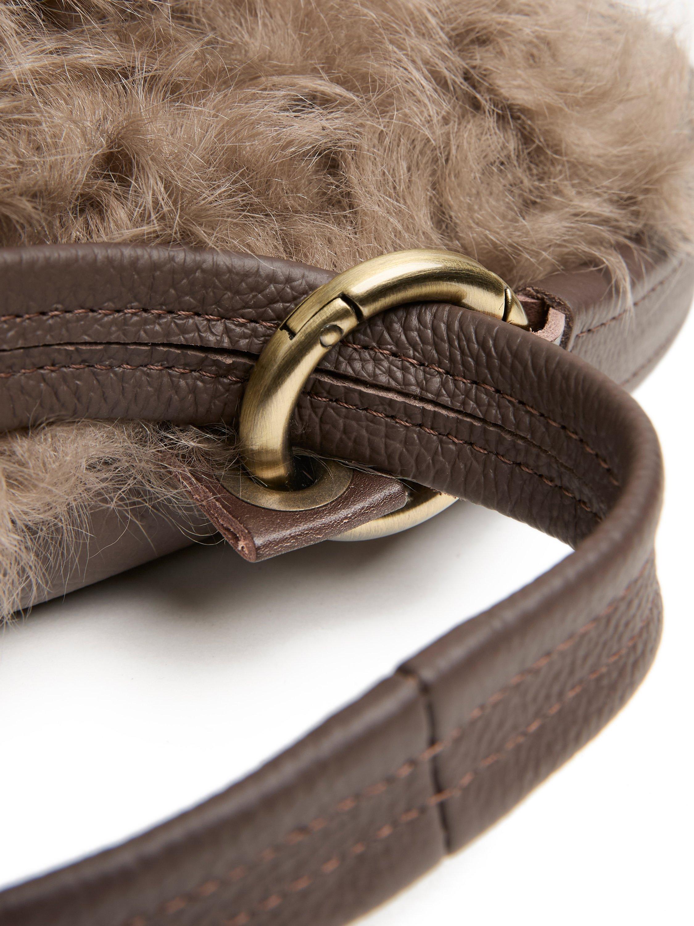 Product image 5 of 5, which shows Celtic & Co. Toscana & Leather Shoulder Bag, Taupe, One Size