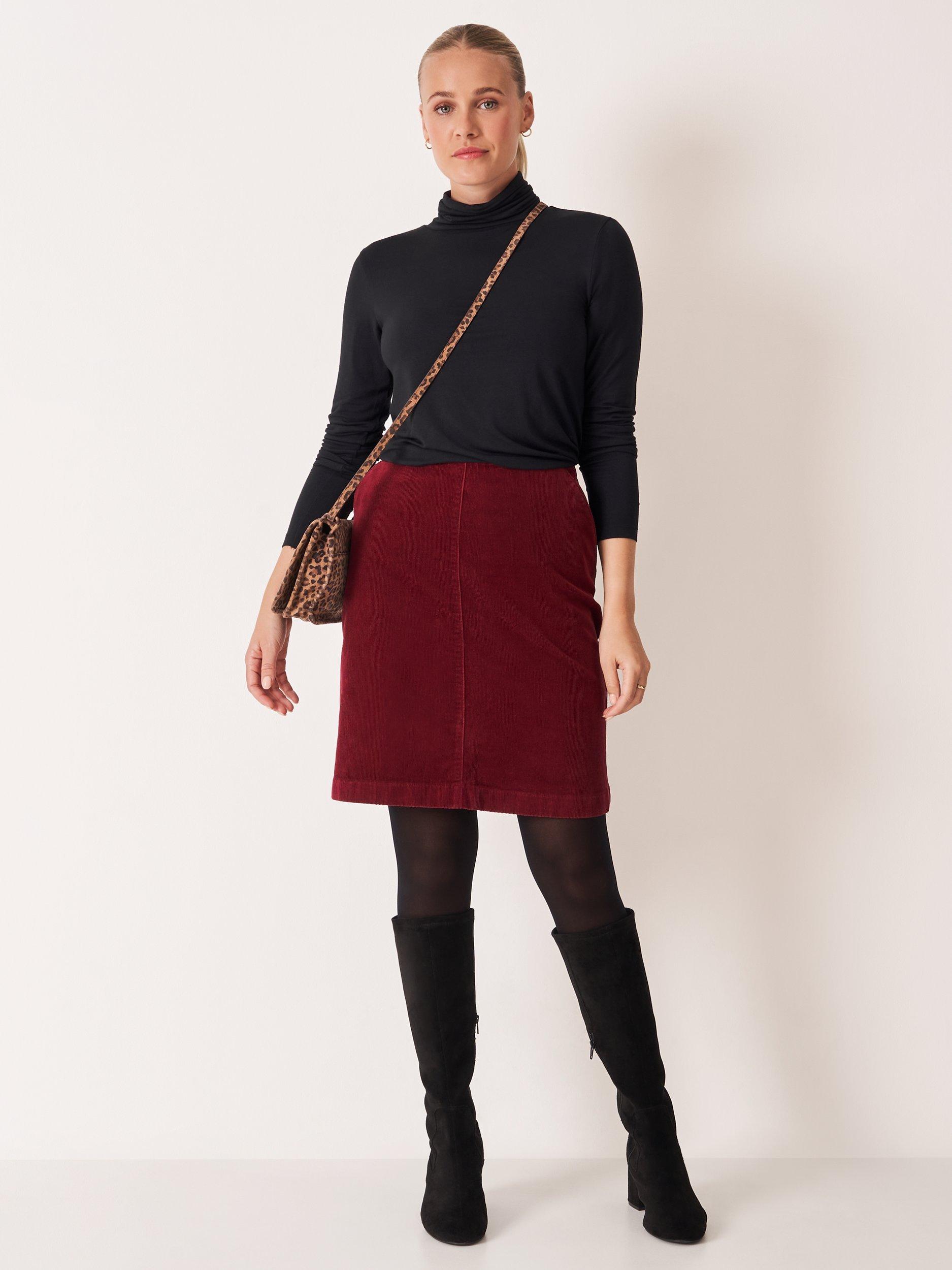 Product image 3 of 5, which shows Crew Clothing Modal Blend Second Skin Roll Neck Top, Black, 10