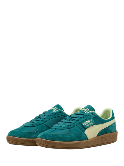 PUMA Palermo Suede Trainers, Emerald Ice/Gum - view 2, Emerald Ice/Gum