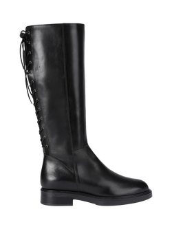 Carvela Trento Leather Knee High Boots, Black, Black