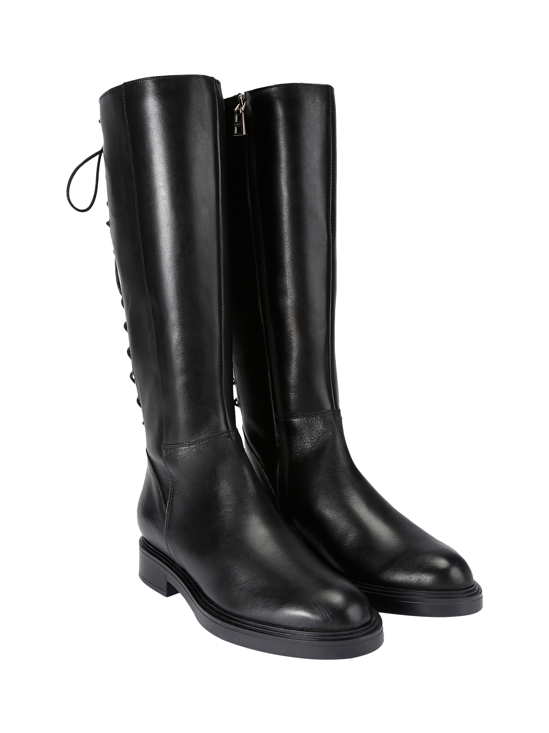 Product image 3 of 5, which shows Carvela Trento Leather Knee High Boots, Black, 3