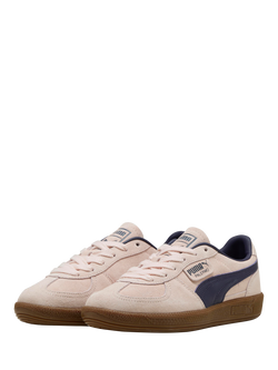 PUMA Palermo Suede Trainers, Jasmine Flower/Plum - view 2, Jasmine Flower/Plum