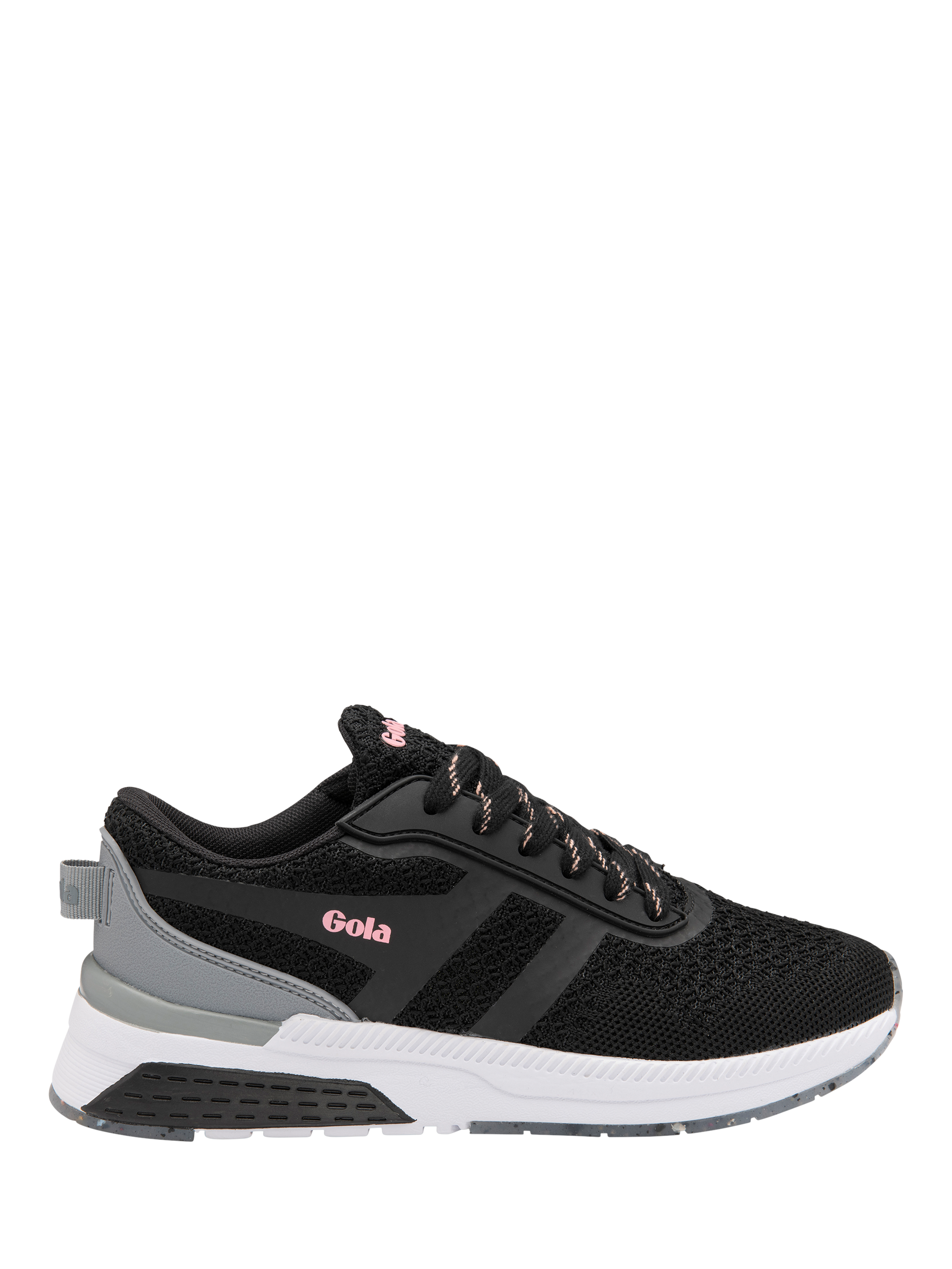 Product image 1 of 6, which shows Gola Performance Atomics 2 Running Trainers, Black/Tea Rose, 3