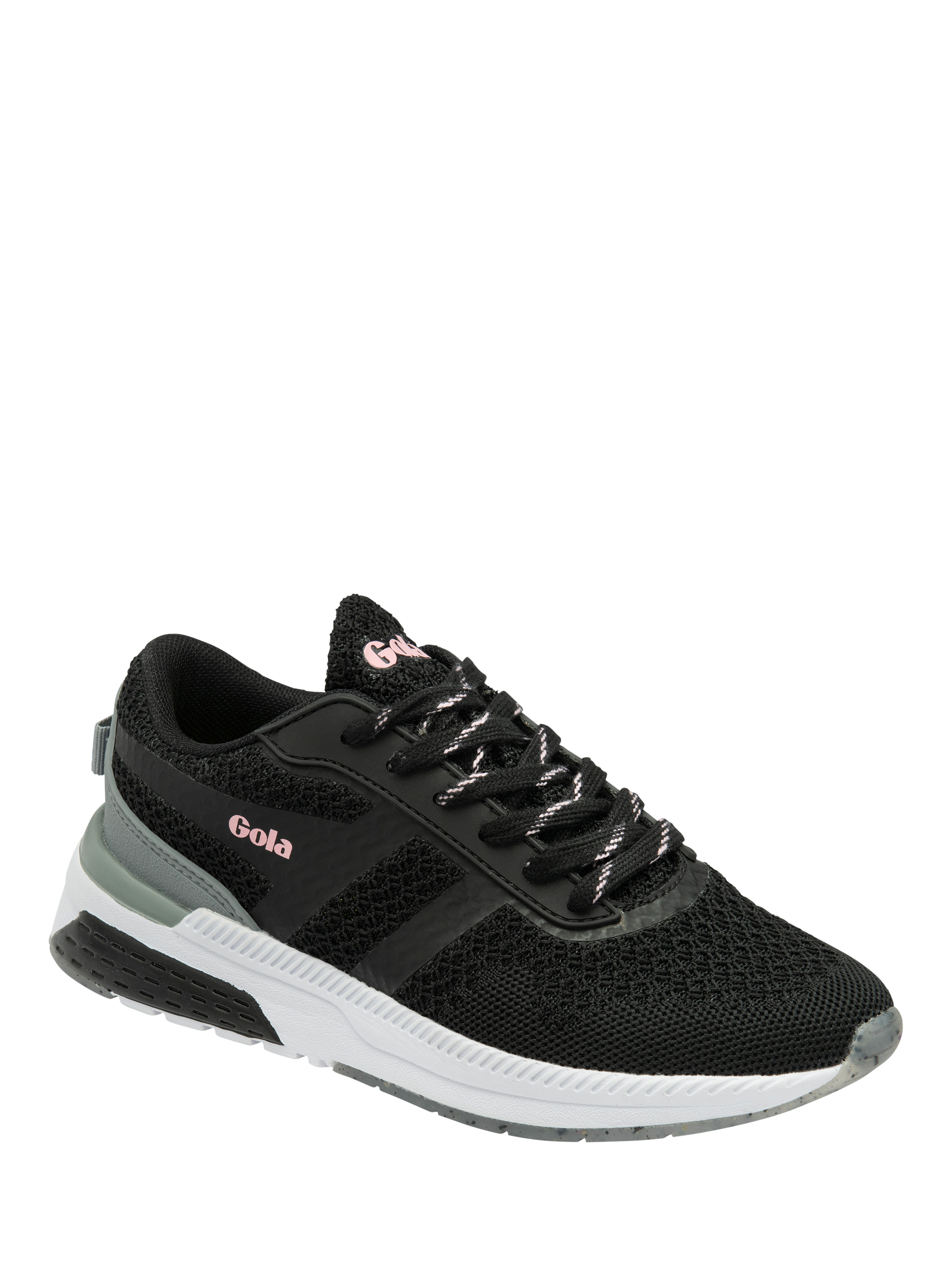 Product image 2 of 6, which shows Gola Performance Atomics 2 Running Trainers, Black/Tea Rose, 3