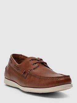 Rodd & Gunn Gordons Bay Burnished Leather Boat Shoes, Cognac - view 2, Cognac