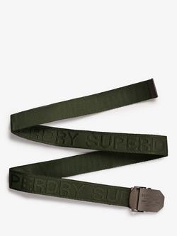 Superdry Workwear Webbing Belt, Olive Green - view 2, Olive Green