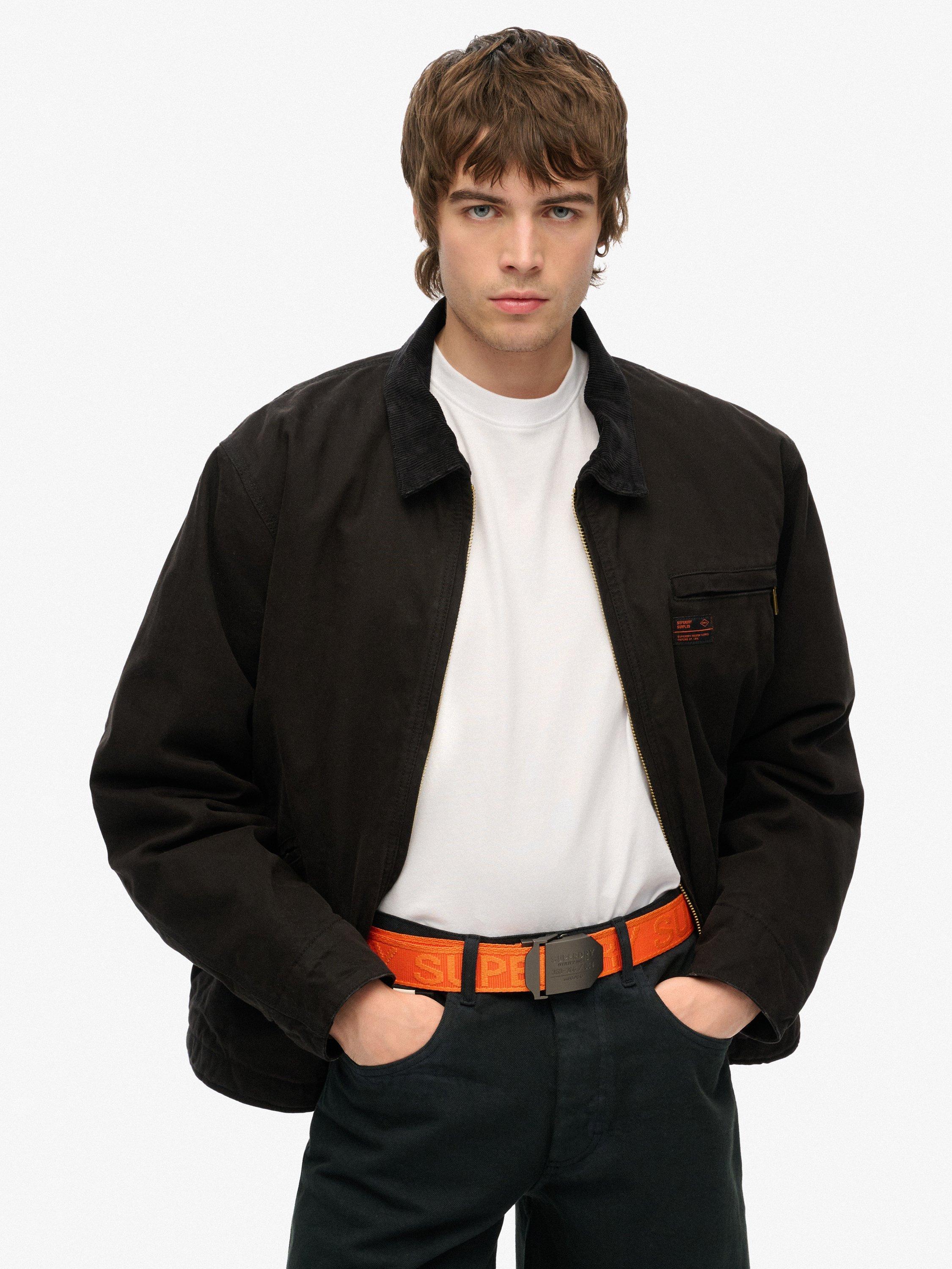 Product image 1 of 4, which shows Superdry Workwear Webbing Belt, Rust Orange, One Size