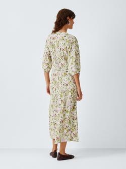 AND/OR Olivia Floral Ruched Midi Dress, Multi Floral - view 2, Multi Floral