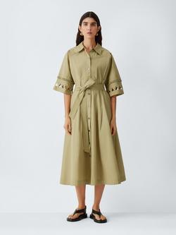 AND/OR Sanchez Shirt Midi Dress, Light Khaki