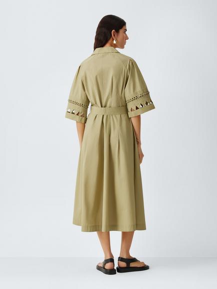 AND/OR Sanchez Shirt Midi Dress - view 2, Light Khaki