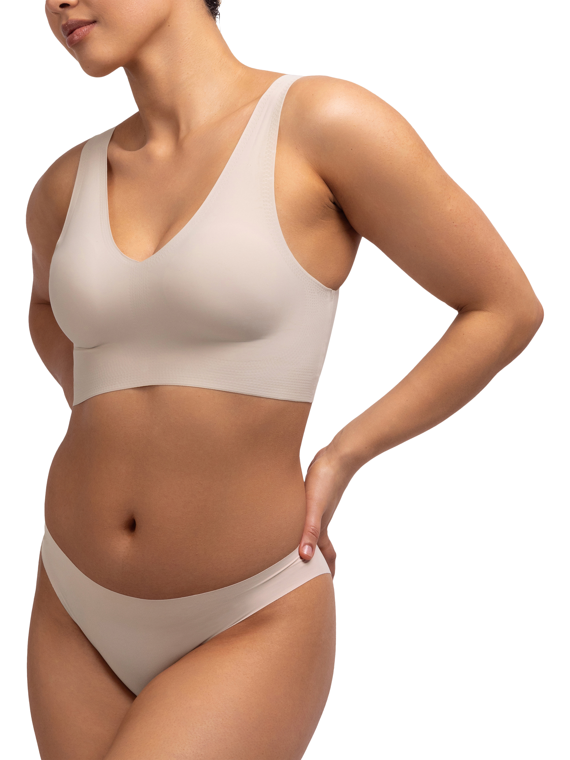 Product image 2 of 5, which shows Dorina Airlite Lightly Padded Bra, Beige, XS
