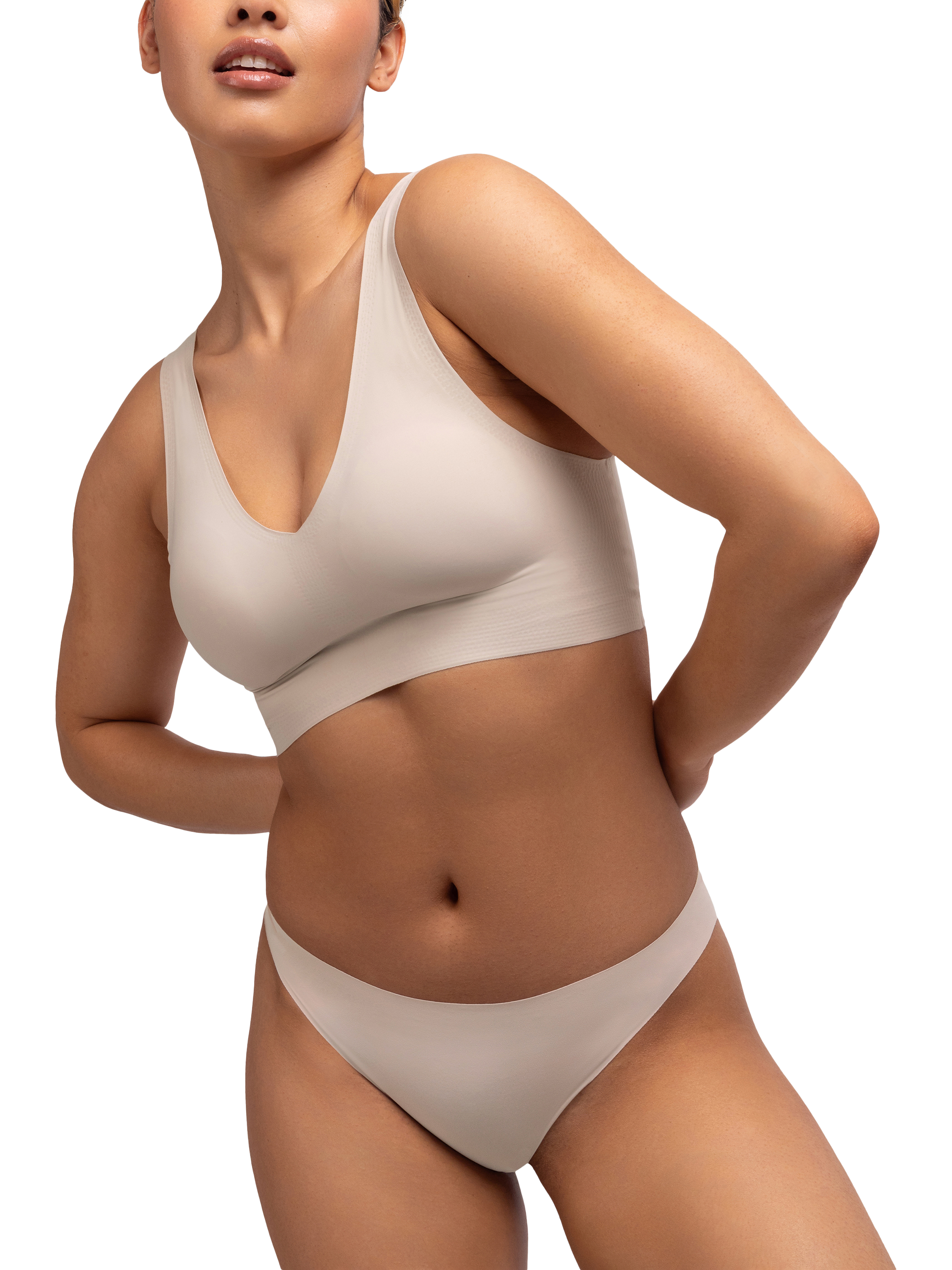 Product image 5 of 5, which shows Dorina Airlite Lightly Padded Bra, Beige, XS