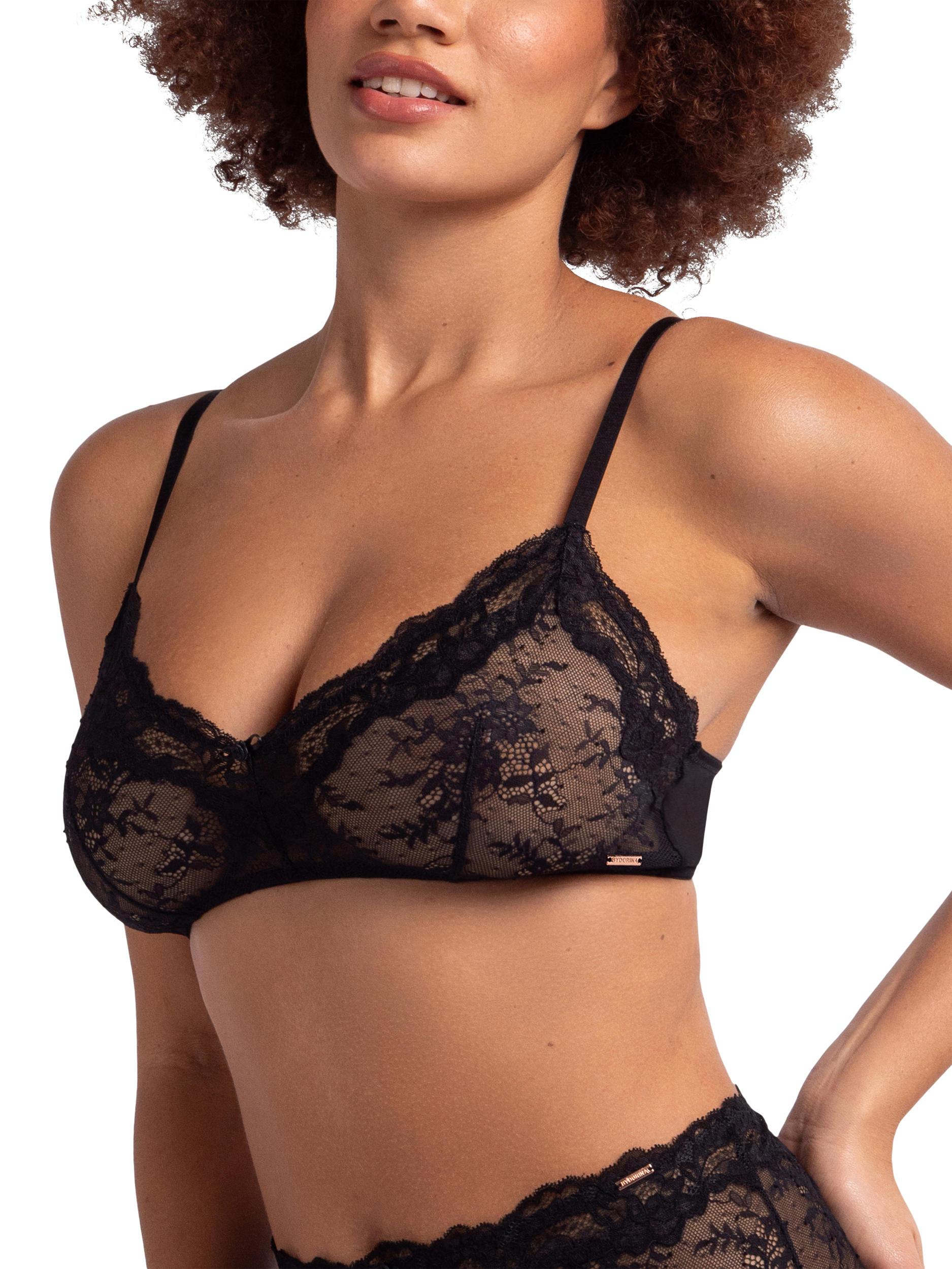 Product image 3 of 6, which shows Dorina Origins Non Padded Bralette, Black, L