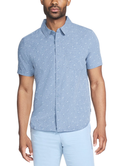 Skechers GO WALK Air Printed Short Sleeve Shirt, Denim