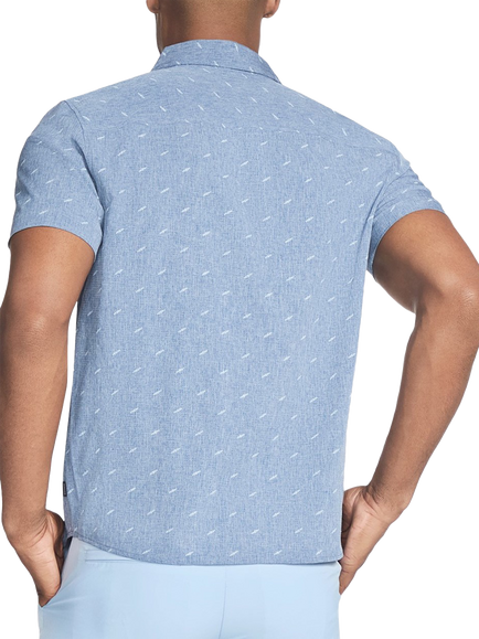 Skechers GO WALK Air Printed Short Sleeve Shirt - view 2, Denim