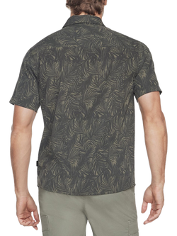 Skechers GO WALK Air Printed Short Sleeve Shirt - view 2, Green/Brown