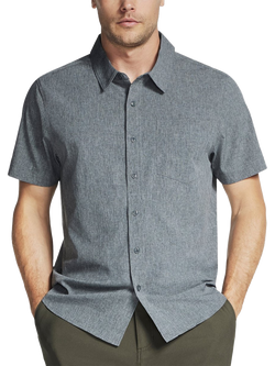 Skechers GO WALK Air Short Sleeve Shirt, Black/Charcoal