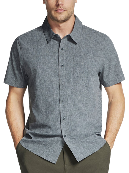 Skechers GO WALK Air Short Sleeve Shirt, Black/Charcoal