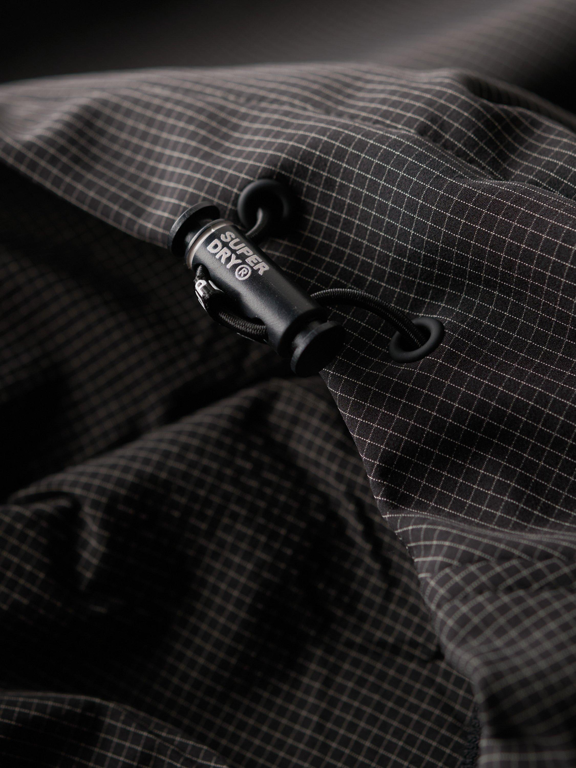 Product image 5 of 5, which shows Superdry Hooded Marl Ripstop Trekker Jacket, Black, S