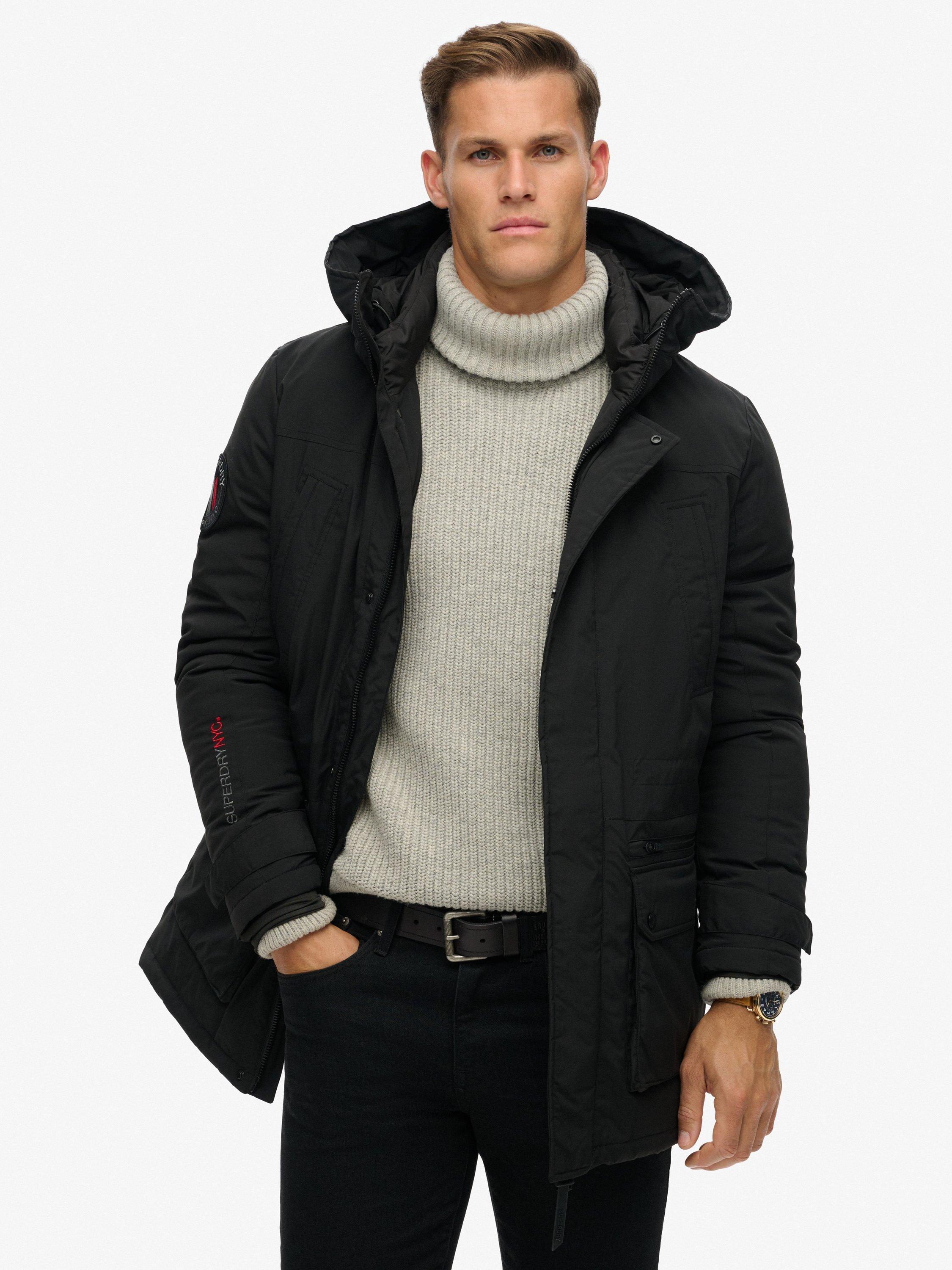 Product image 1 of 5, which shows Superdry Zip Parka Jacket, Black, S