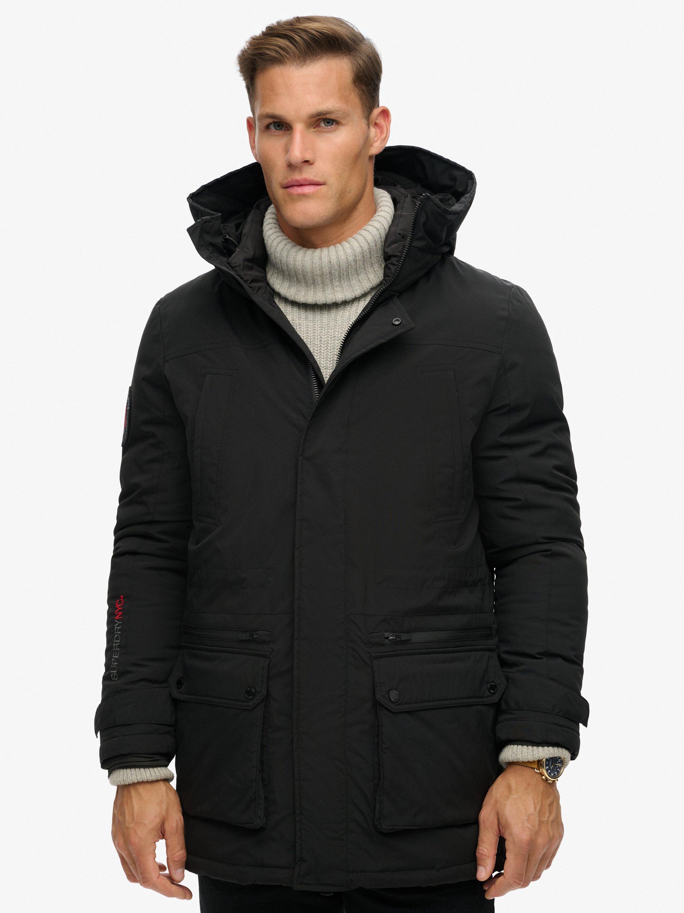 Product image 3 of 5, which shows Superdry Zip Parka Jacket, Black, S