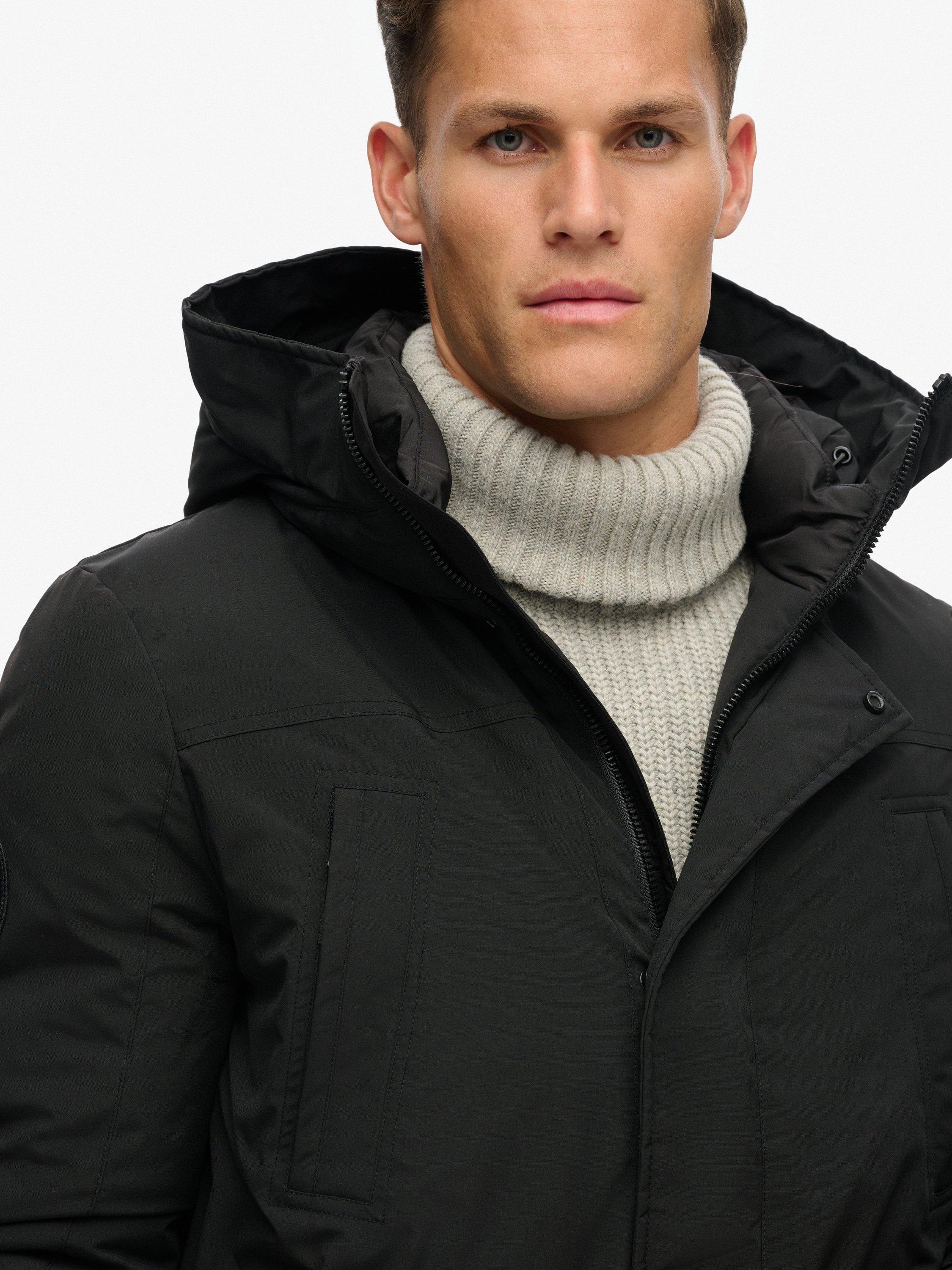Product image 5 of 5, which shows Superdry Zip Parka Jacket, Black, S
