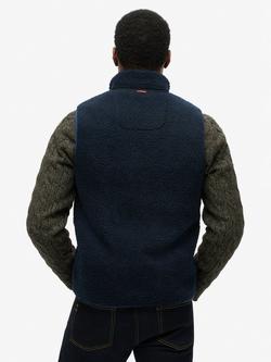 Superdry Outdoor Fleece Gilet - view 2, Eclipse Navy
