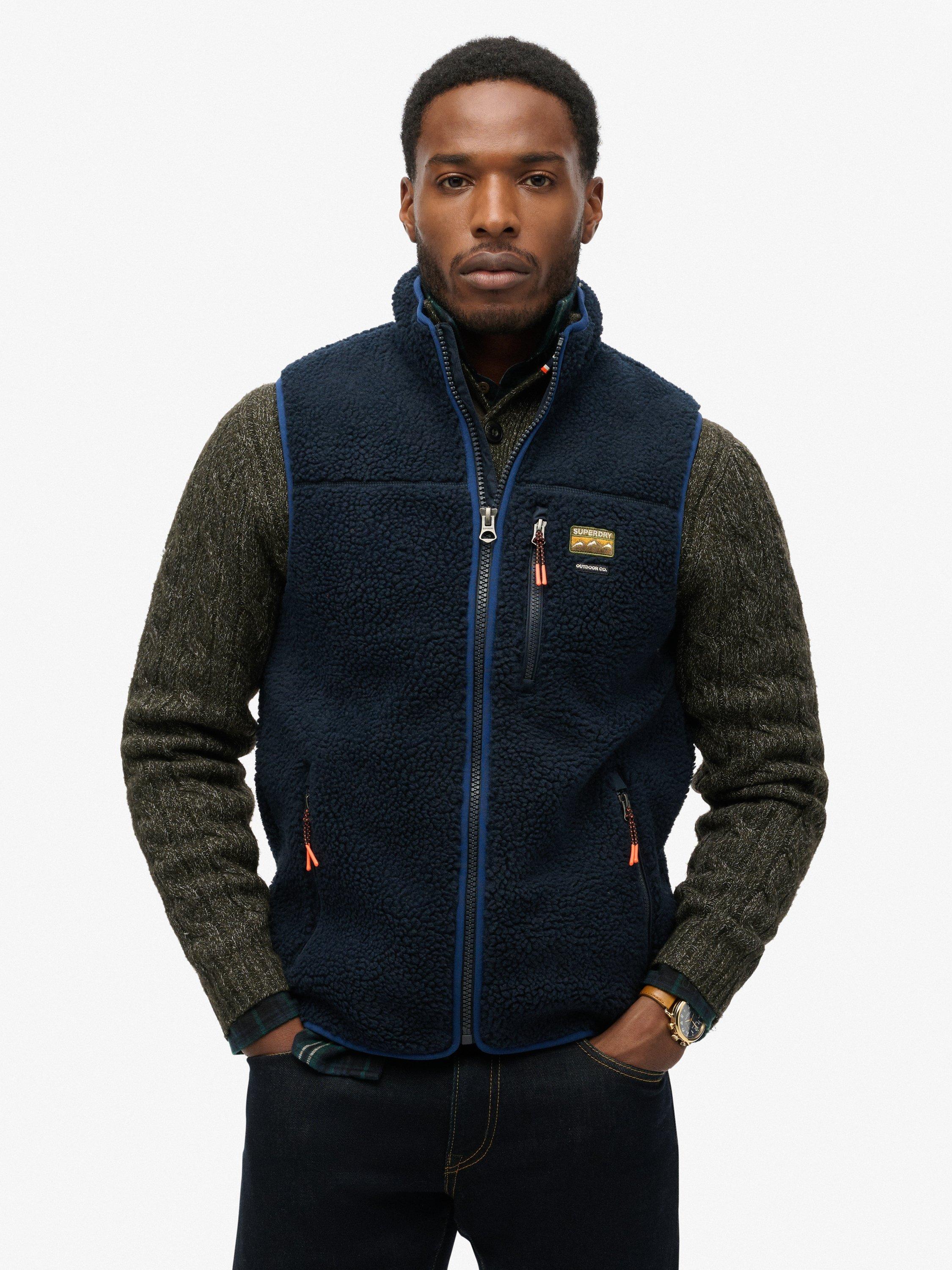 Product image 3 of 6, which shows Superdry Outdoor Fleece Gilet, Eclipse Navy, S