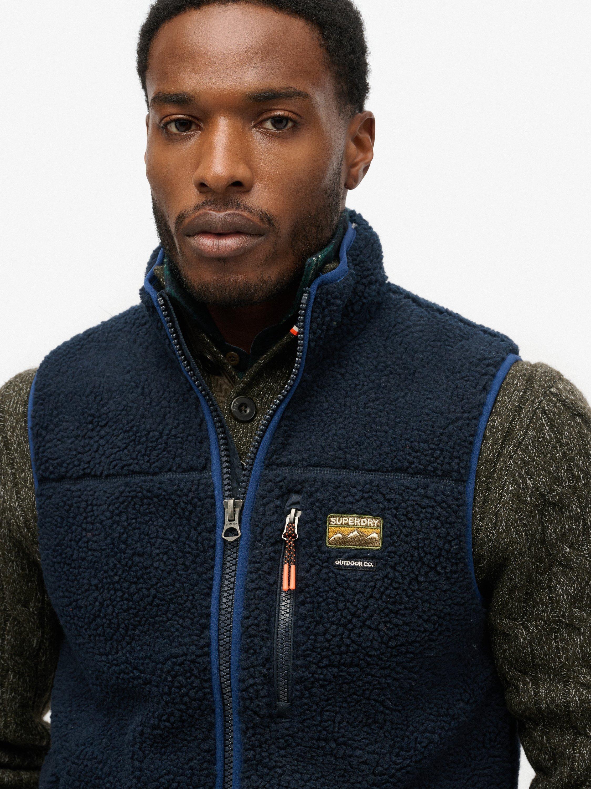 Product image 4 of 6, which shows Superdry Outdoor Fleece Gilet, Eclipse Navy, S