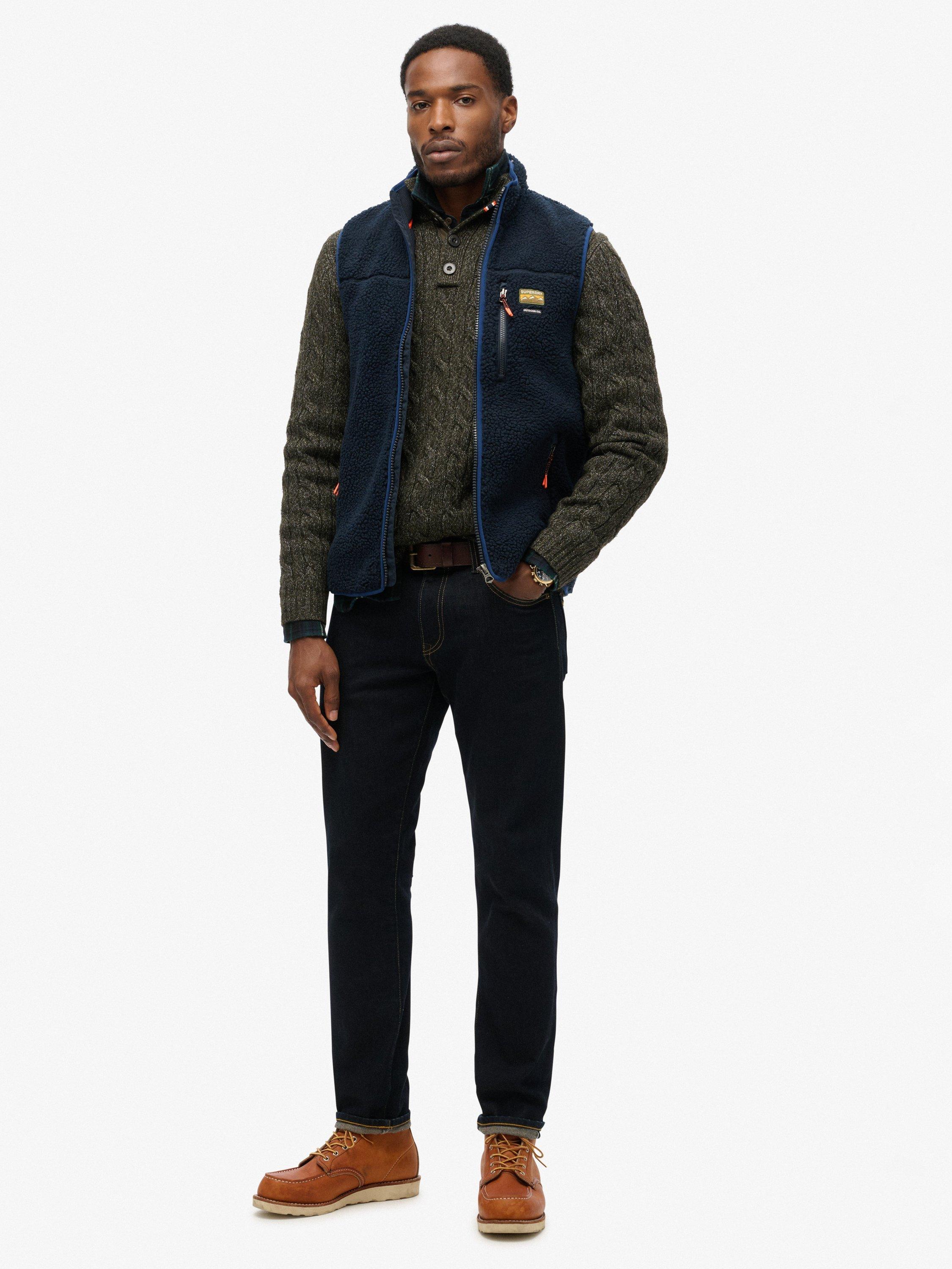 Product image 5 of 6, which shows Superdry Outdoor Fleece Gilet, Eclipse Navy, S