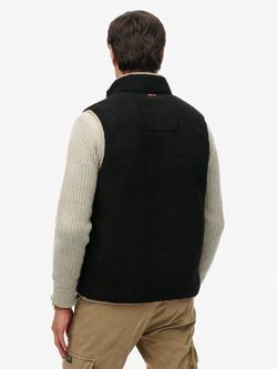 Superdry Outdoor Fleece Gilet - view 2, Contrast Black