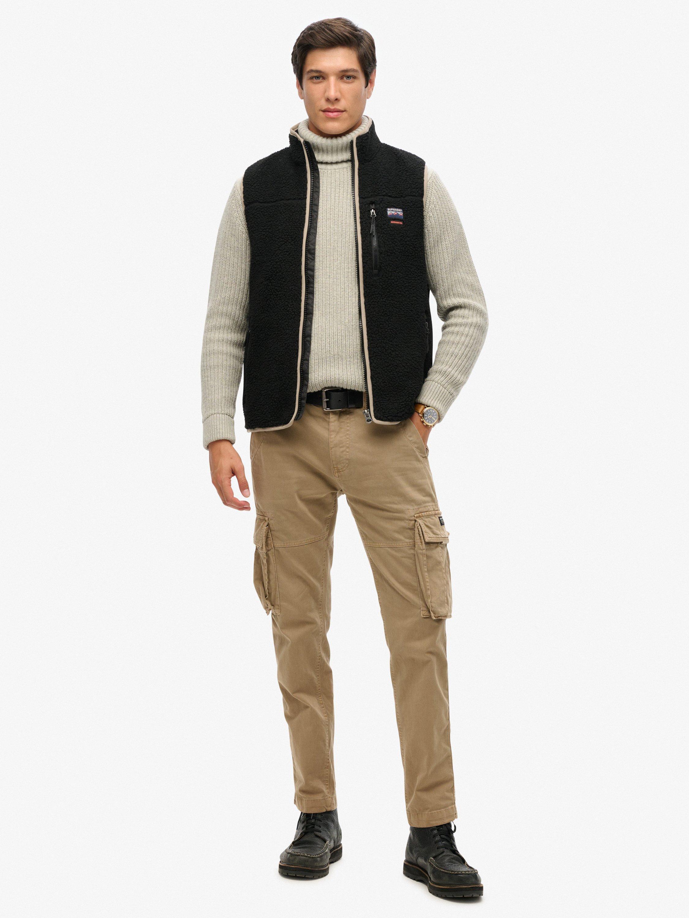 Product image 3 of 5, which shows Superdry Outdoor Fleece Gilet, Contrast Black, S