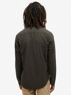 Superdry Trailsman Relaxed Fit Overshirt, Pearl Blue - view 2, Chive Green