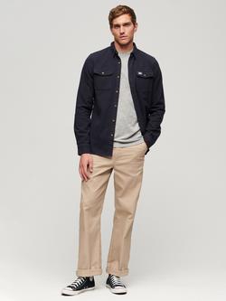 Superdry Trailsman Relaxed Fit Overshirt, Pearl Blue - view 2, Deep Navy